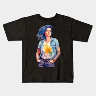 Tattooed Girl Kids T-Shirt